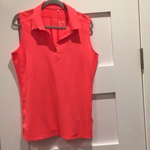 Adidas Neon coral golf top